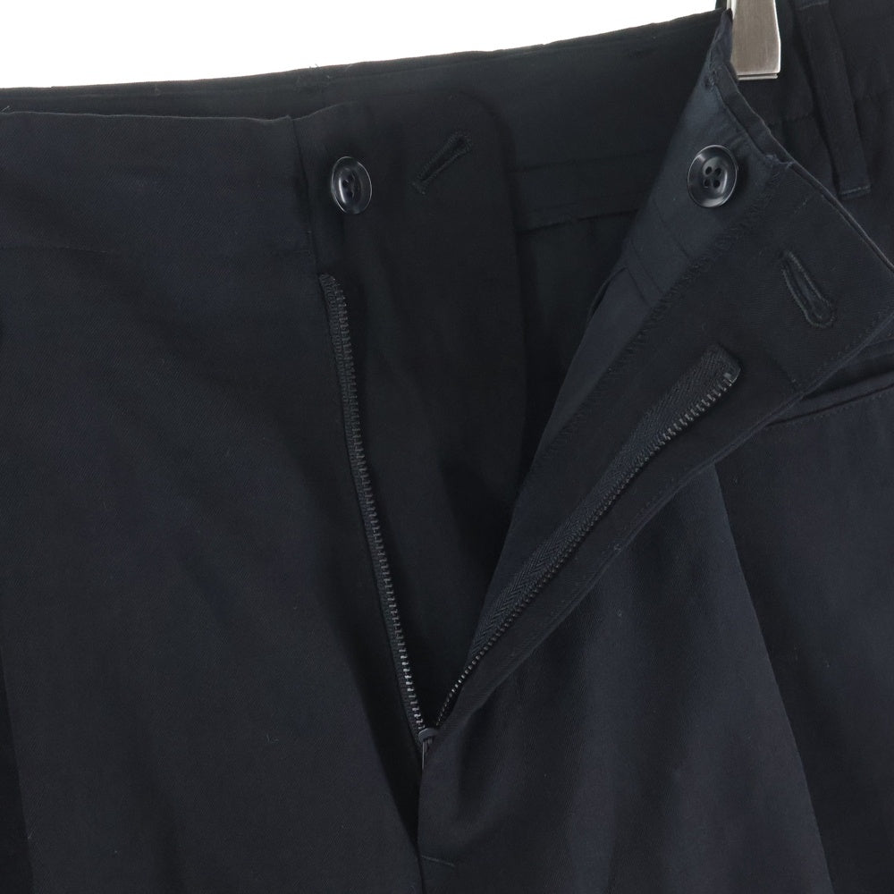 Yohji Yamamoto POUR HOMME(ヨウジヤマモト プールオム) 17AW 1タック ストレート ウールスラックスパンツ ブラック HK-P22-100