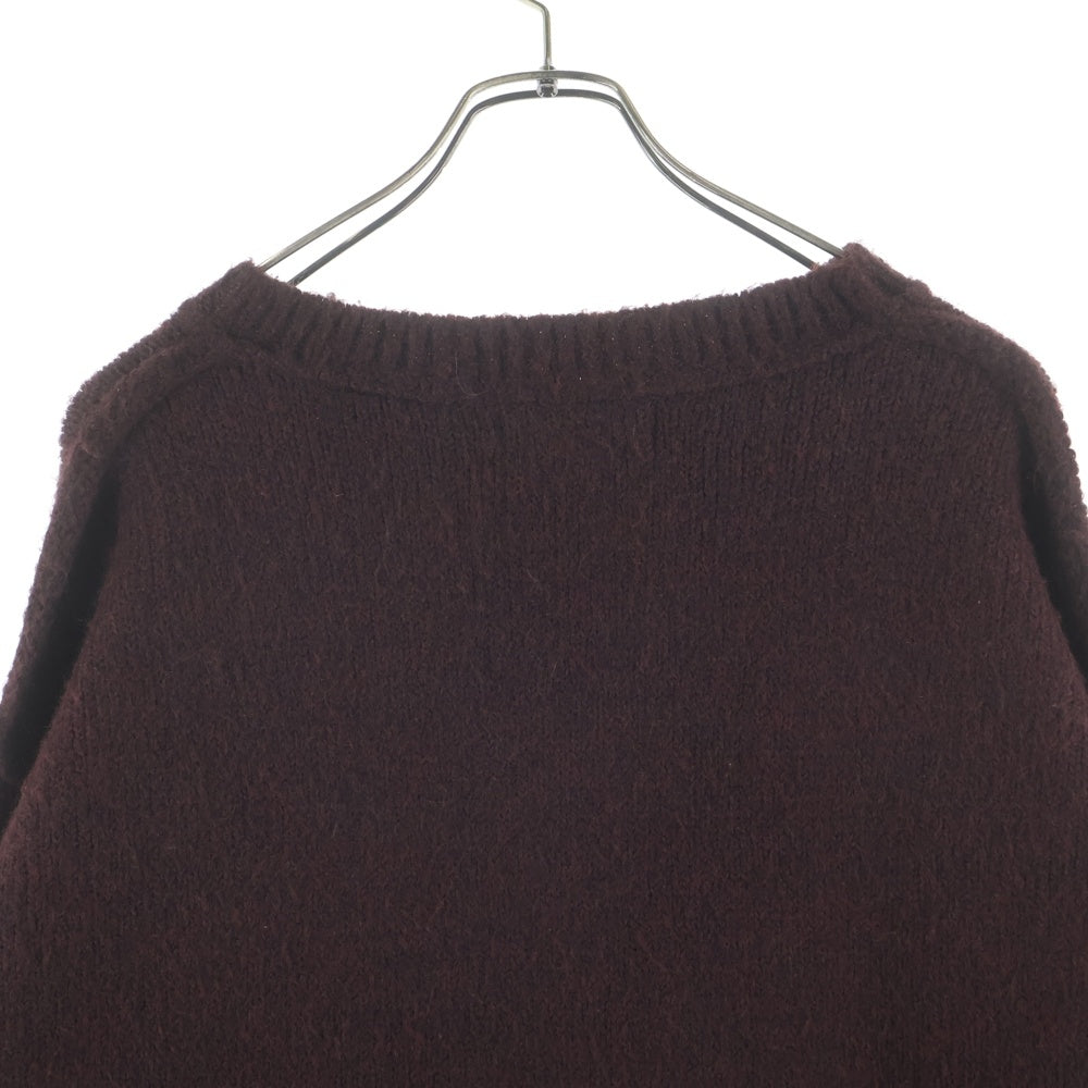 WTAPS(ダブルタップス) 25AW CREW NECK BVO / SWEATER / WOPL ウール混 クルーネックニットセーター バーガンディ 252MADT-KNM02