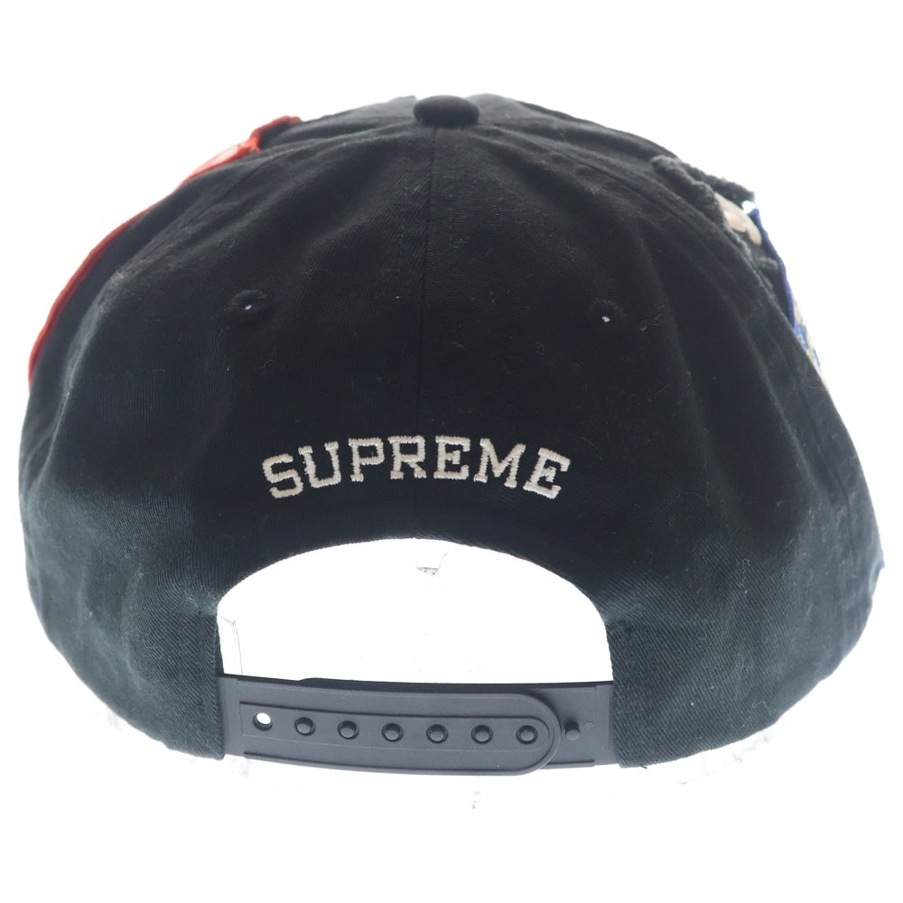 SUPREME(シュプリーム) 25SS Patches 6-Panel パッチズ 6パネル パッチワークデザイン キャップ 帽子 ブラック