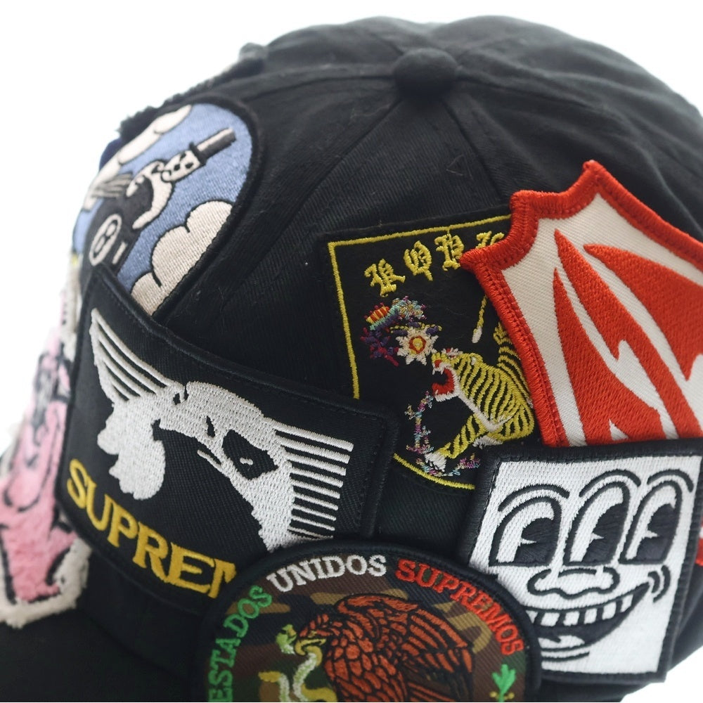 SUPREME(シュプリーム) 25SS Patches 6-Panel パッチズ 6パネル パッチワークデザイン キャップ 帽子 ブラック