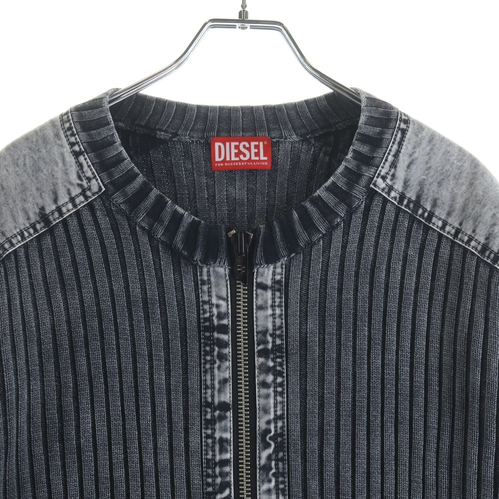 DIESEL(ディーゼル) 25SS K-MATTY ケーマッティ ジップアップ ニットカーディガン ブラック A17464 0QMAN
