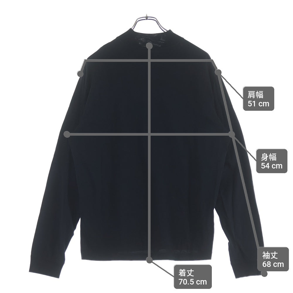 Acne Studios(アクネ ストゥディオズ) モックネック コットン 長袖Tシャツ カットソー ブラック FN-MN-TSHI000212