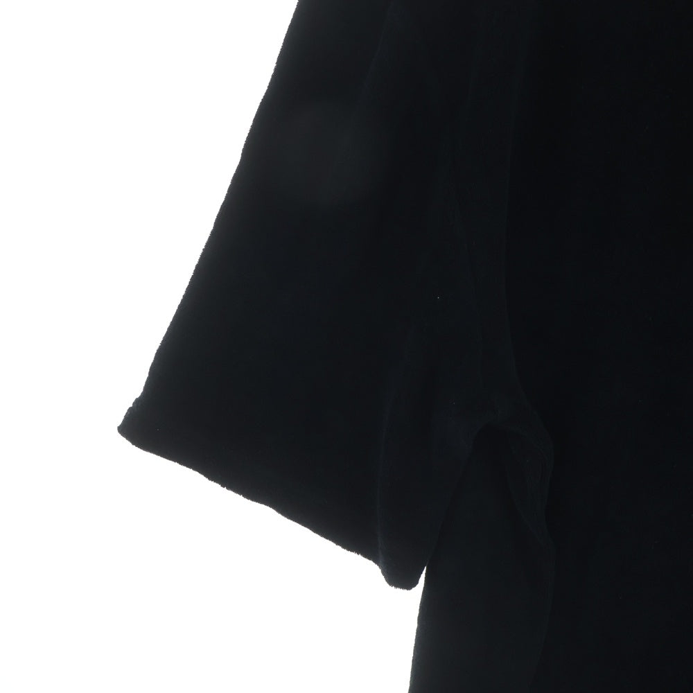 BOTTEGA VENETA(ボッテガヴェネタ) ヘンリーネック パイル地 半袖Tシャツ カットソー ブラック 656849 V0UE0