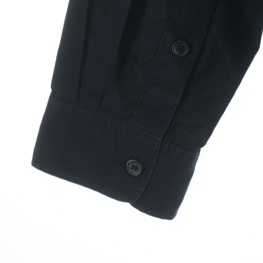 Yohji Yamamoto POUR HOMME(ヨウジヤマモト プールオム) フーデッドデザイン コットン 長袖シャツ ブラック HG-B66-096