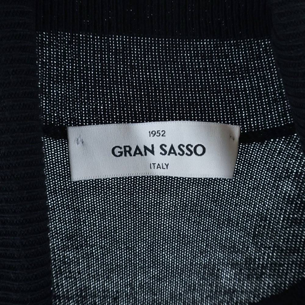 Gran Sasso(グランサッソ) 12ゲージ タートルネック コットンニット セーター ブラック 58161 18120