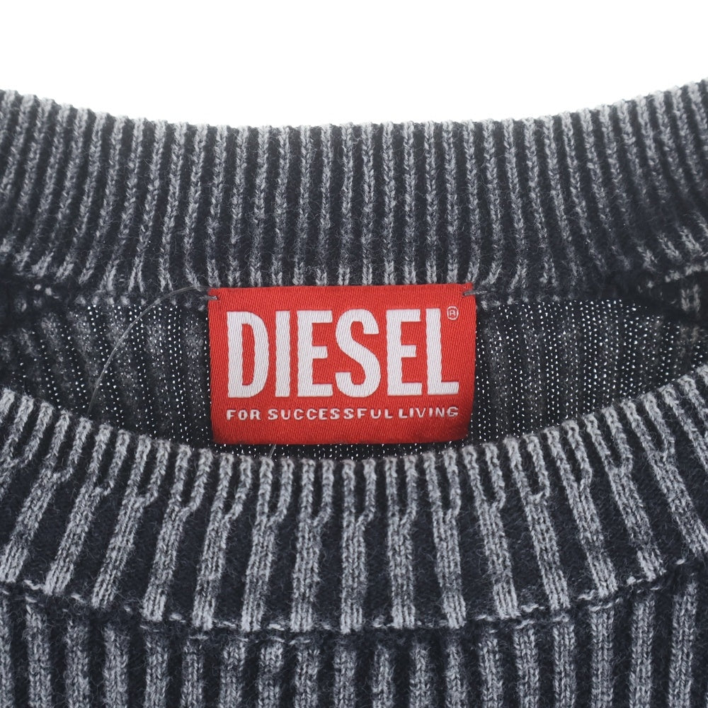 DIESEL(ディーゼル) 25SS K-MARTIN ケーマーティン コットンリブニット セーター グレー A16867 0QMAN