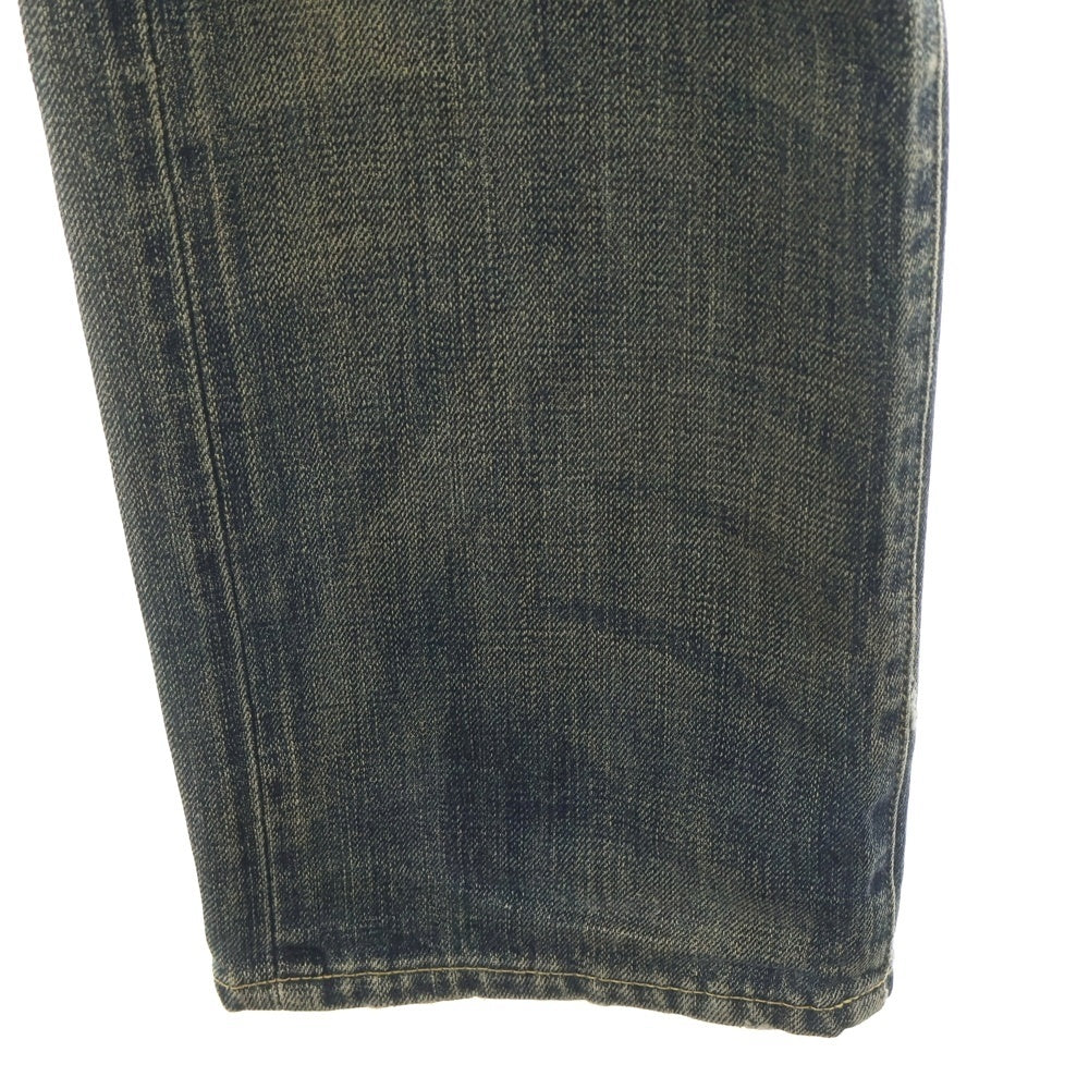 NEIGHBORHOOD(ネイバーフッド) 10AW BEYOND.SAVAGE.MARROW/14OZ-PT ダメージ加工 ジップフライ ストレートパンツ インディゴ 102DCNH-PTM13