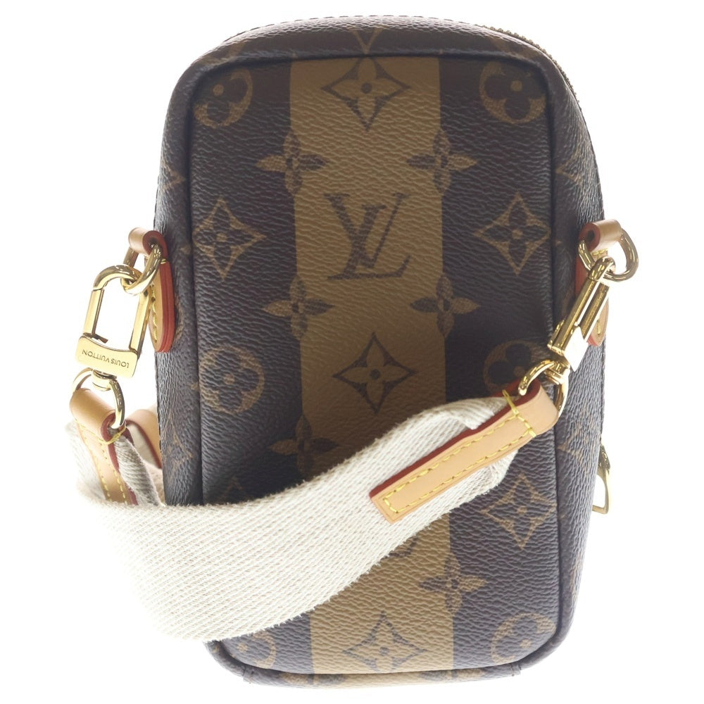 LOUIS VUITTON(ルイヴィトン) ×NIGO モノグラム ストライプ ダブル フォン ショルダーバッグ ブラウン M81005 RFID