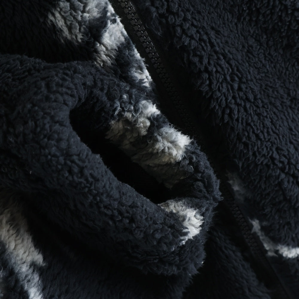 WIND AND SEA(ウィンダンシー) WDS PALM TREE PATTERN FLEECE PARKA パルムツリーパターン フリース フーデッドジャケット ブラック WDS-0-PMT-23-Q2-JK-01