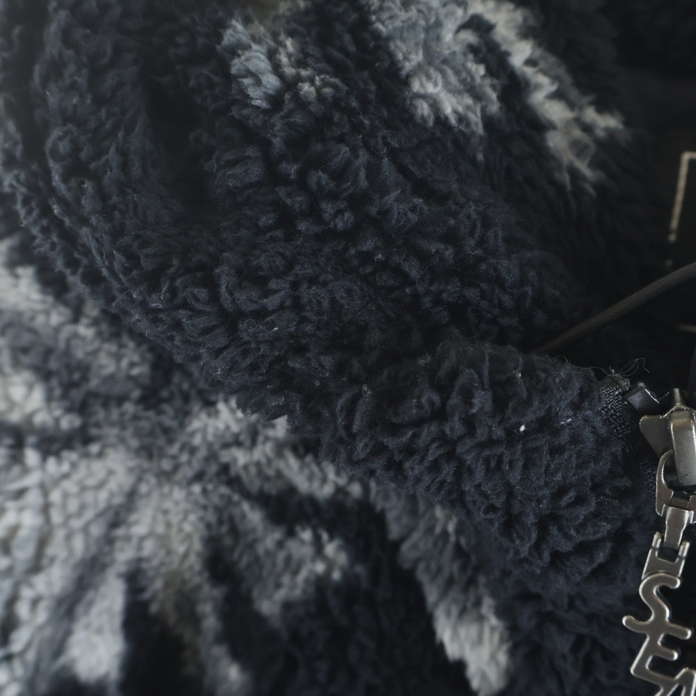 WIND AND SEA(ウィンダンシー) WDS PALM TREE PATTERN FLEECE PARKA パルムツリーパターン フリース フーデッドジャケット ブラック WDS-0-PMT-23-Q2-JK-01