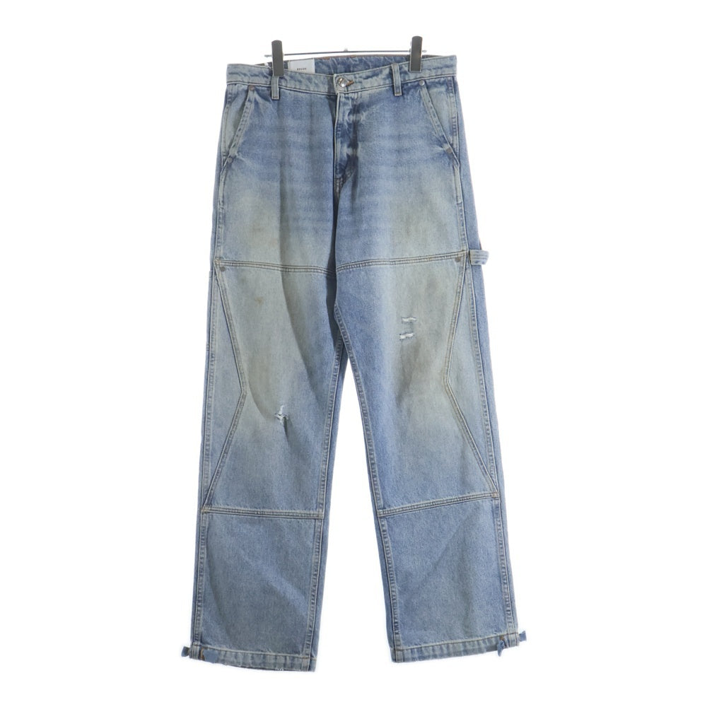 RHUDE(ルード) REZA DENIM DOUBLE KNEE PANT レザ ダブルニー ジップフライ デニムパンツ インディゴ