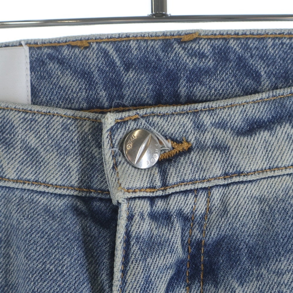 RHUDE(ルード) REZA DENIM DOUBLE KNEE PANT レザ ダブルニー ジップフライ デニムパンツ インディゴ