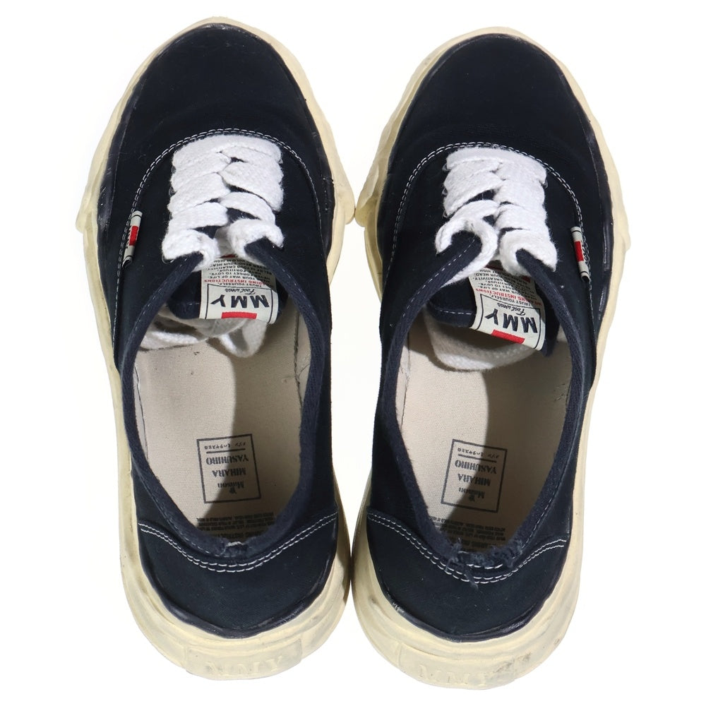 MAISON MIHARAYASUHIRO(メゾンミハラヤスヒロ) BAKER VINTAGE-LIKE OG SOLE CANVAS LOW-TOP SNEAKER ベーカー ヴィンテージライク OGソール キャンバス ローカットスニーカー ブラック A09FW735