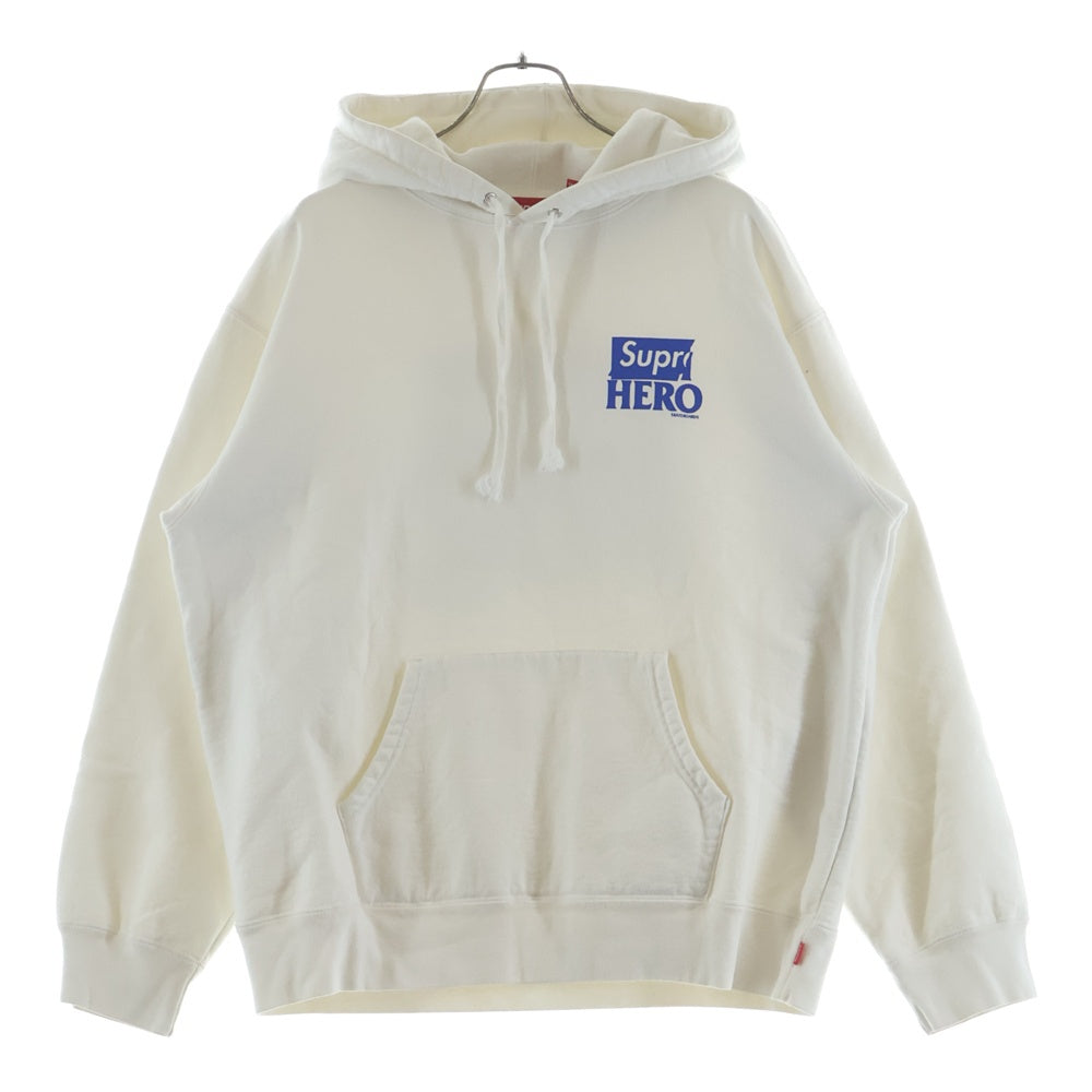 SUPREME(シュプリーム) 22SS ANTIHERO Hooded Sweatshirt アンタイヒーロー ロゴプリント スウェット プルオーバーパーカー ホワイト