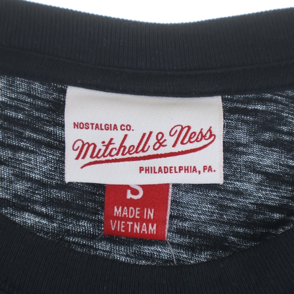 Mitchell&Ness(ミッチェル アンド ネス) NBA SAN ANTONIO SPURS サンアントニオ スパーズ フロントプリント 半袖Tシャツ カットソー ブラック