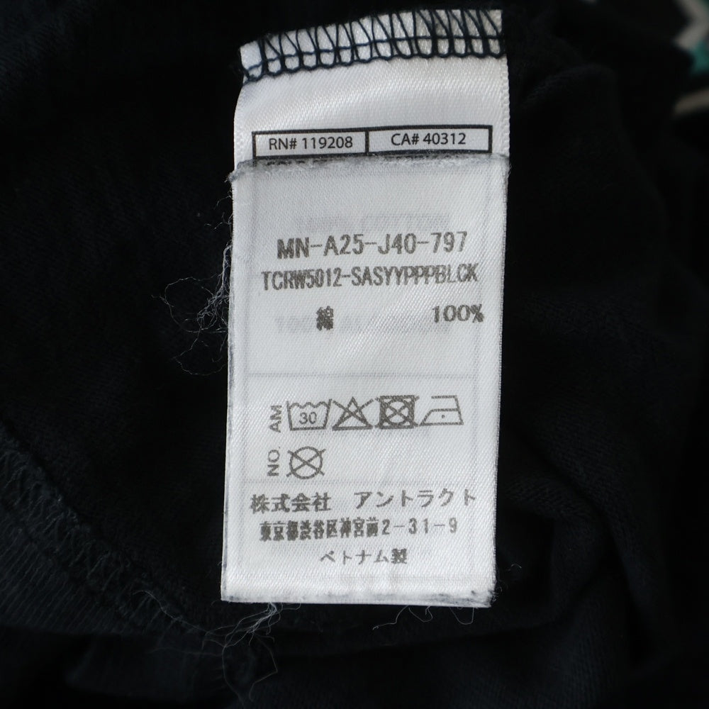 Mitchell&Ness(ミッチェル アンド ネス) NBA SAN ANTONIO SPURS サンアントニオ スパーズ フロントプリント 半袖Tシャツ カットソー ブラック