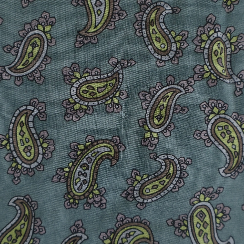 WACKO MARIA(ワコマリア) 18AW PAISLEY OPEN COLLAR SHIRT ペイズリー柄 フロントポケット オープンカラー 長袖シャツ グリーン
