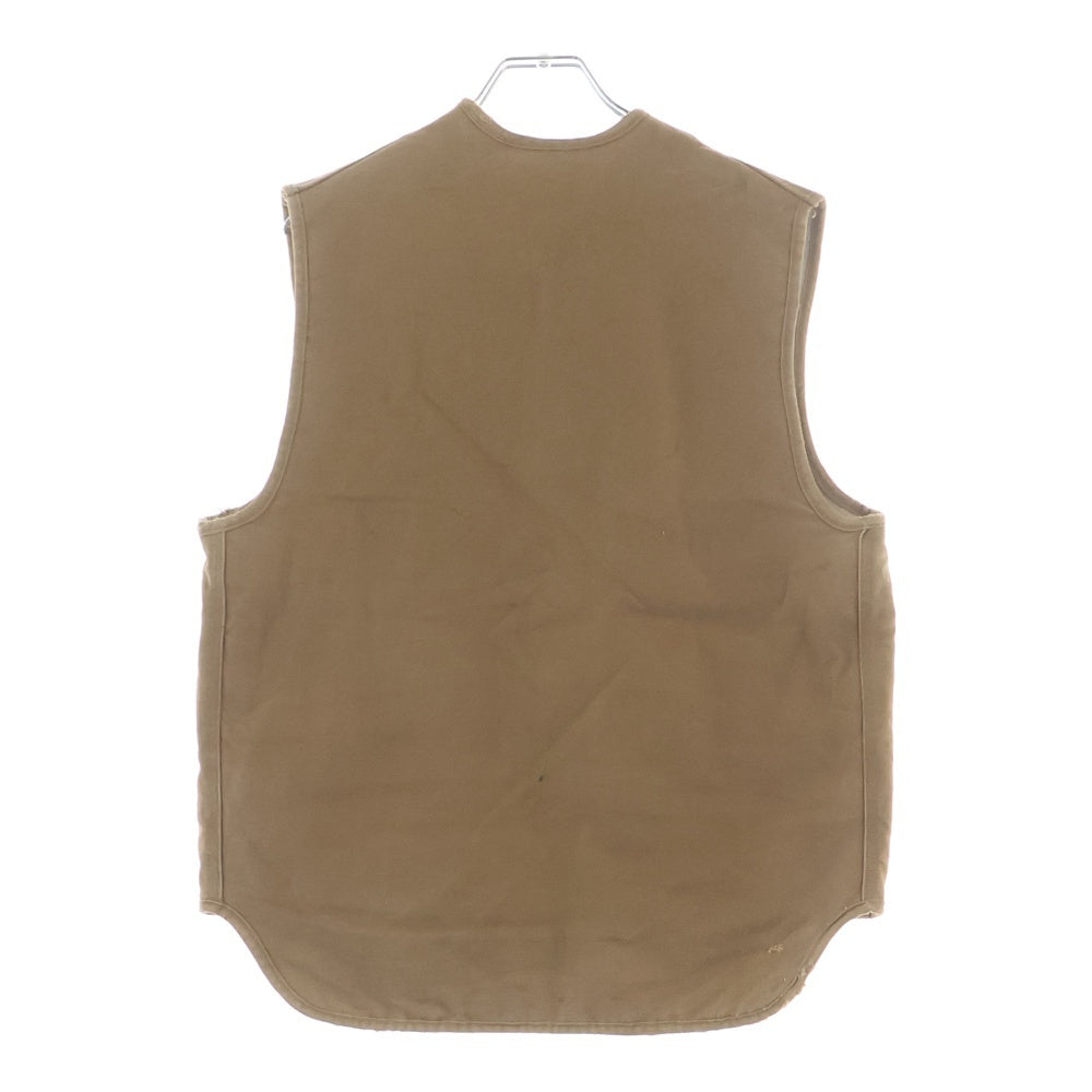 CARHARTT(カーハート) 70S VINTAGE Duck Vest ダック地 裏ボア ベスト ジャケット ヴィンテージ ブラウン キャメル