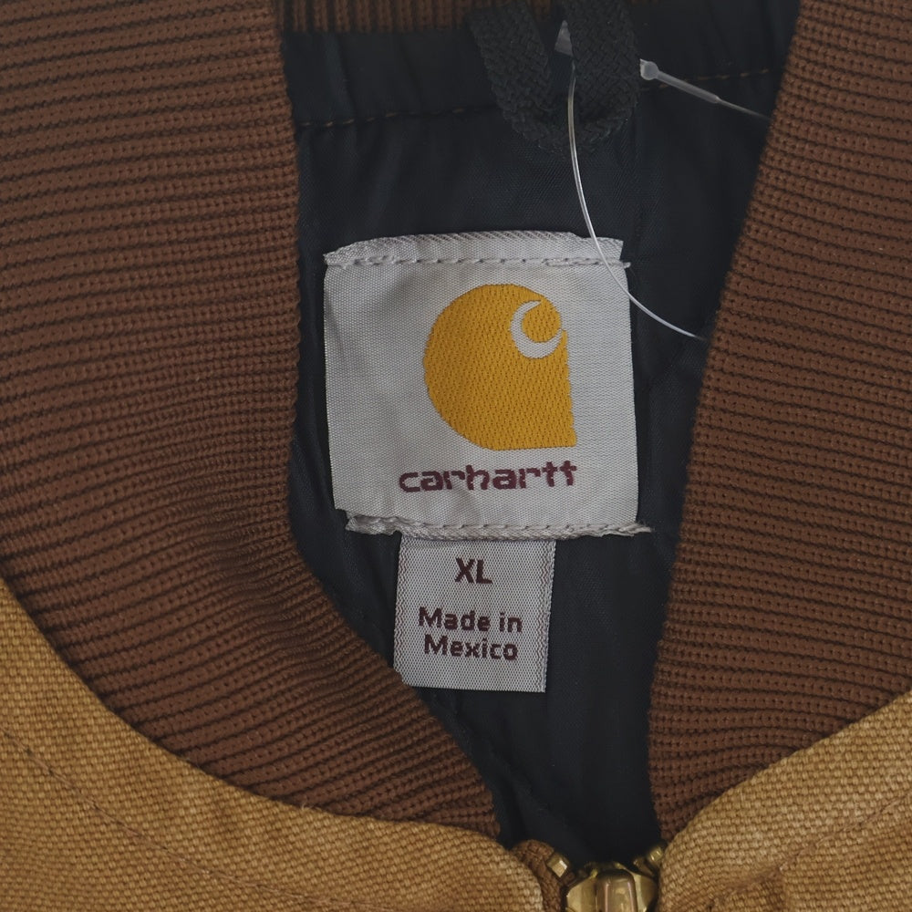 CARHARTT(カーハート) 10S Duck vest Arctic Quilt ダック地 キルティングベスト ジャケット ヴィンテージ ブラウン キャメル V01 BRN