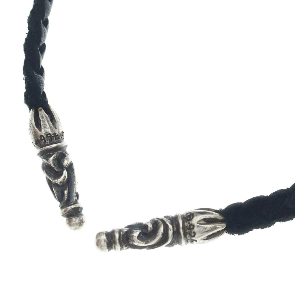 CHROME HEARTS(クロムハーツ) LEATHER BRAID SCROLL ネックレス レザー