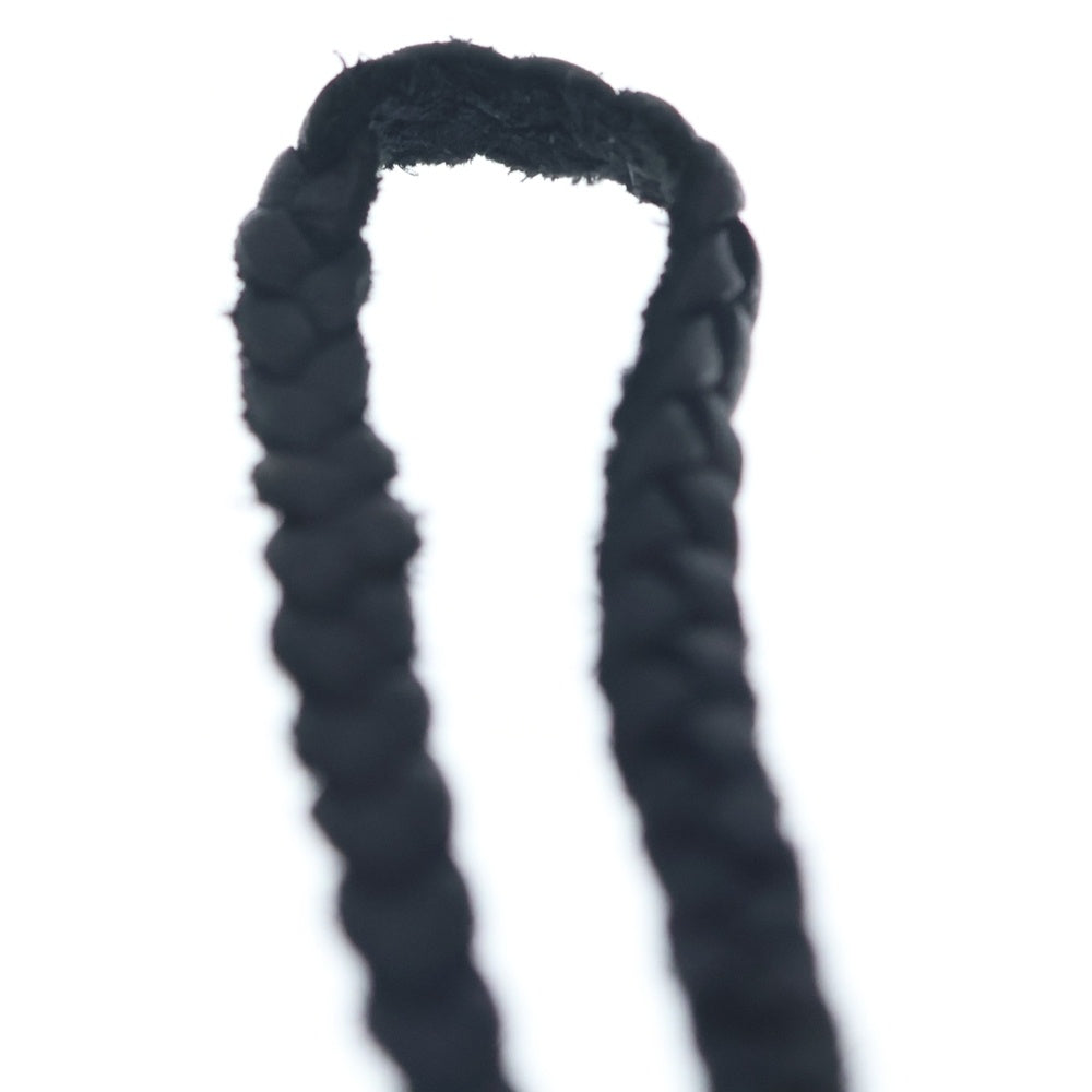 CHROME HEARTS(クロムハーツ) LEATHER BRAID SCROLL ネックレス レザーブレイドネックレス ブラック/シルバー BCA377 レディース