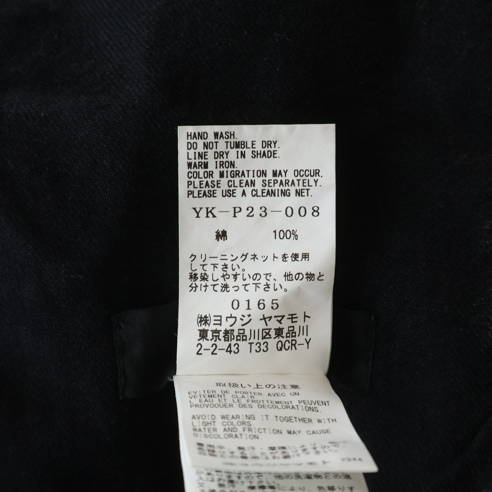 Y's(ワイズ) 8OZ DENIM CHEMICAL WASH HEM CUFFS SAROUEL PANTS エイトオンス ケミカルウォッシュ ヘムカフス サルエルデニムパンツ レディース ブラック YK-P23-008