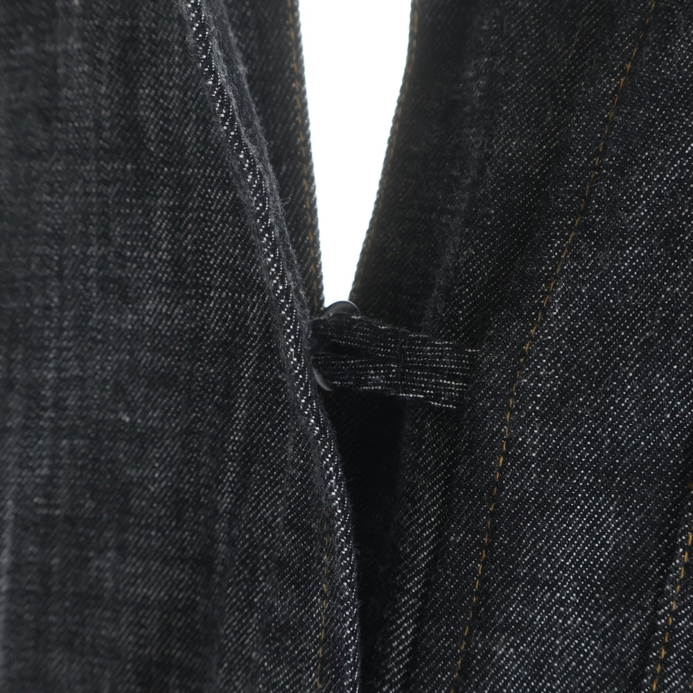 Y's(ワイズ) 8OZ DENIM OVERALLS WITH STRAP エイトオンス ストラップ デニムオーバーオール レディース ブラック YT-D07-028