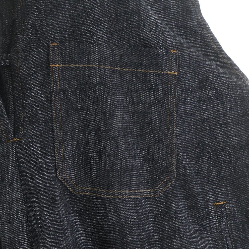 Y's(ワイズ) 8OZ DENIM OVERALLS WITH STRAP エイトオンス ストラップ デニムオーバーオール レディース ブラック YT-D07-028