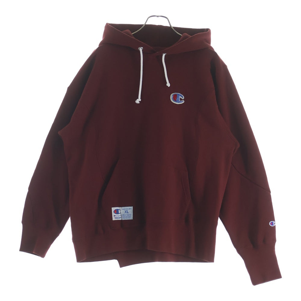 CHAMPION(チャンピオン) 25AW×UNDERCOVER REVERSE WEAVE アンダーカバー リバースウィーブ ビーズロゴ プルオーバー パーカー レッド CWSC124