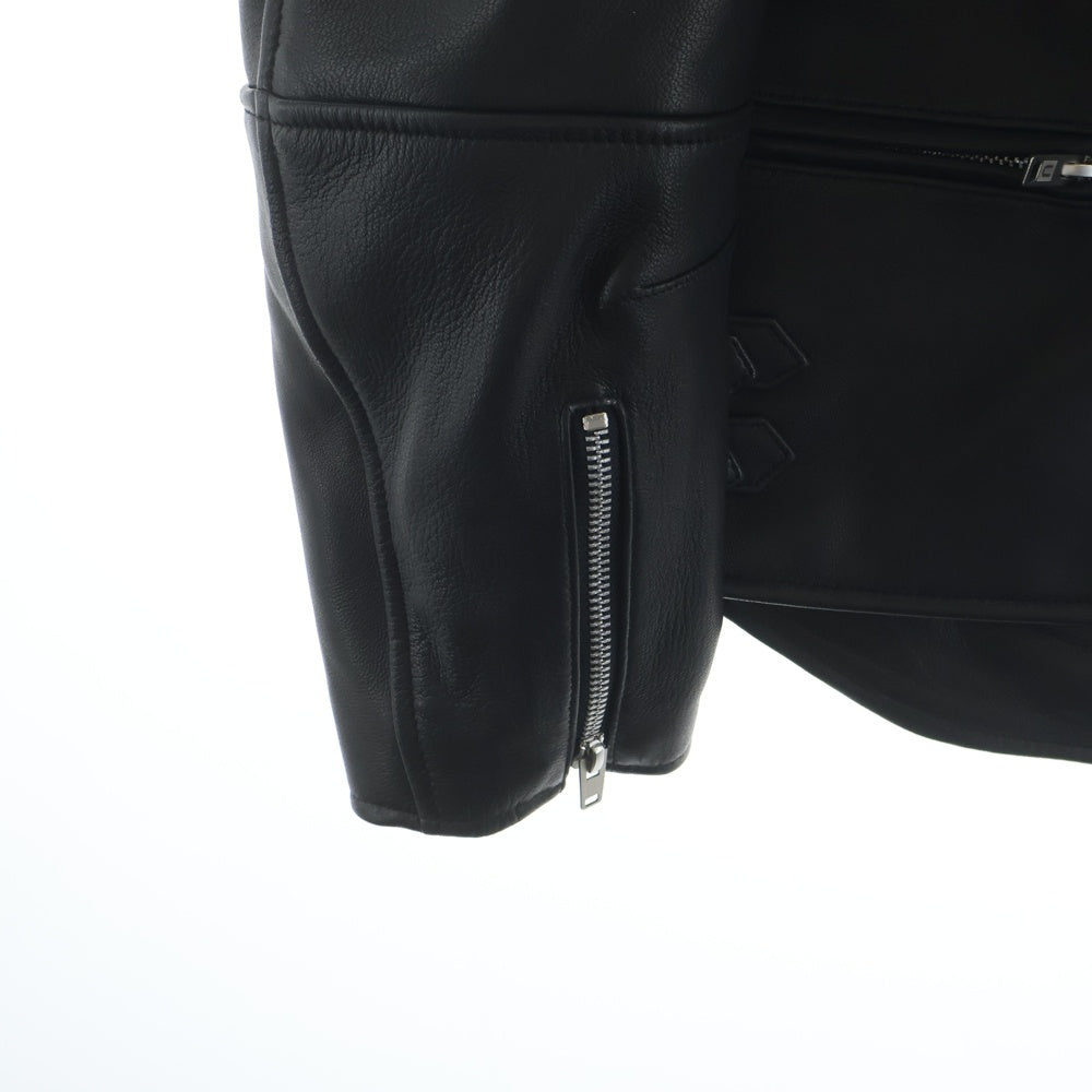 UNDERCOVER(アンダーカバー) 26SS SHEEPSKIN LEATHER RIDER'S JACKET シープスキン レザー ライダース ジップアップ ジャケット ブラック UC1F4203