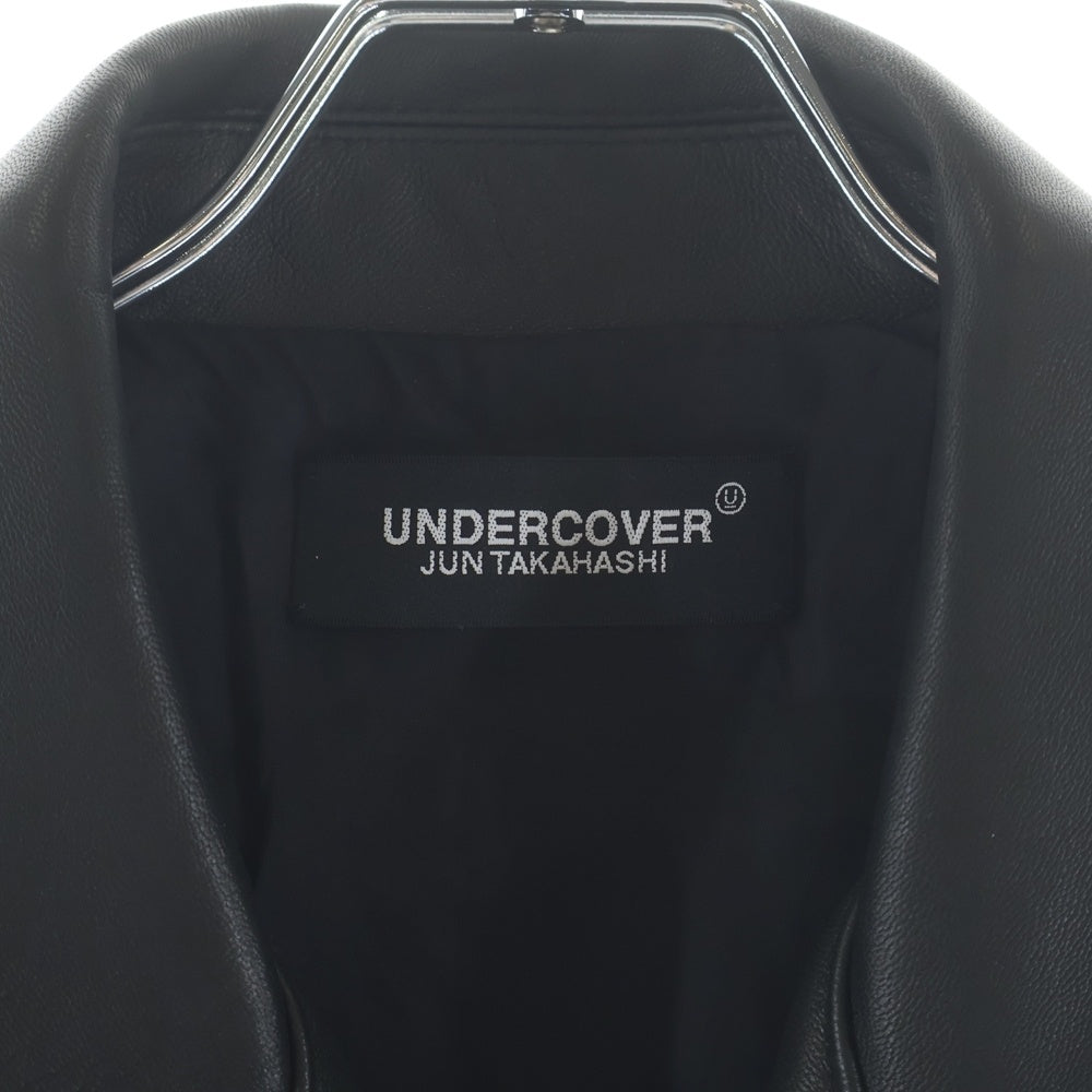 UNDERCOVER(アンダーカバー) 26SS SHEEPSKIN LEATHER RIDER'S JACKET シープスキン レザー ライダース ジップアップ ジャケット ブラック UC1F4203