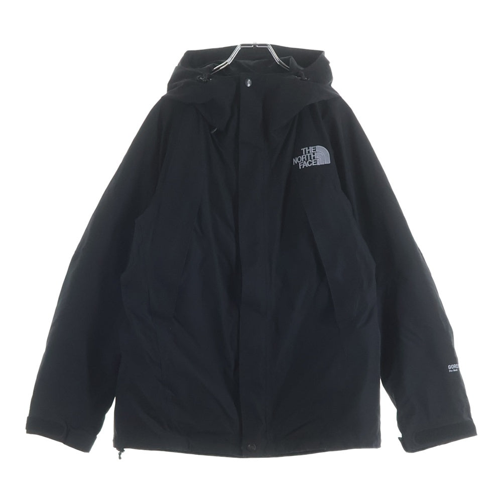 THE NORTH FACE(ザノースフェイス) MOUNTAIN JACKET GORE-TEX ロゴエンブロイダリー ゴアテックス ジップアップ フーデッド マウンテン ナイロンジャケット ブラック NP15105