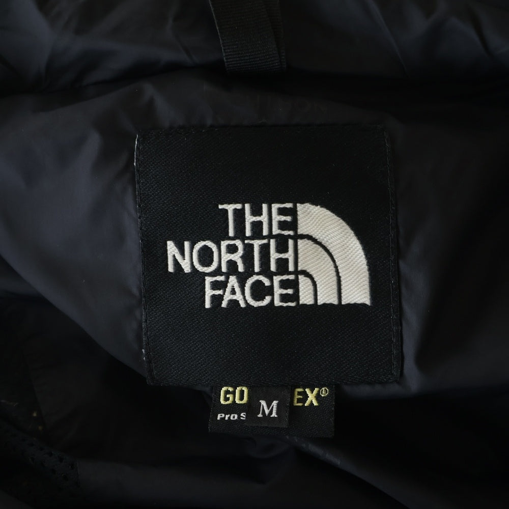 THE NORTH FACE(ザノースフェイス) MOUNTAIN JACKET GORE-TEX ロゴエンブロイダリー ゴアテックス ジップアップ フーデッド マウンテン ナイロンジャケット ブラック NP15105