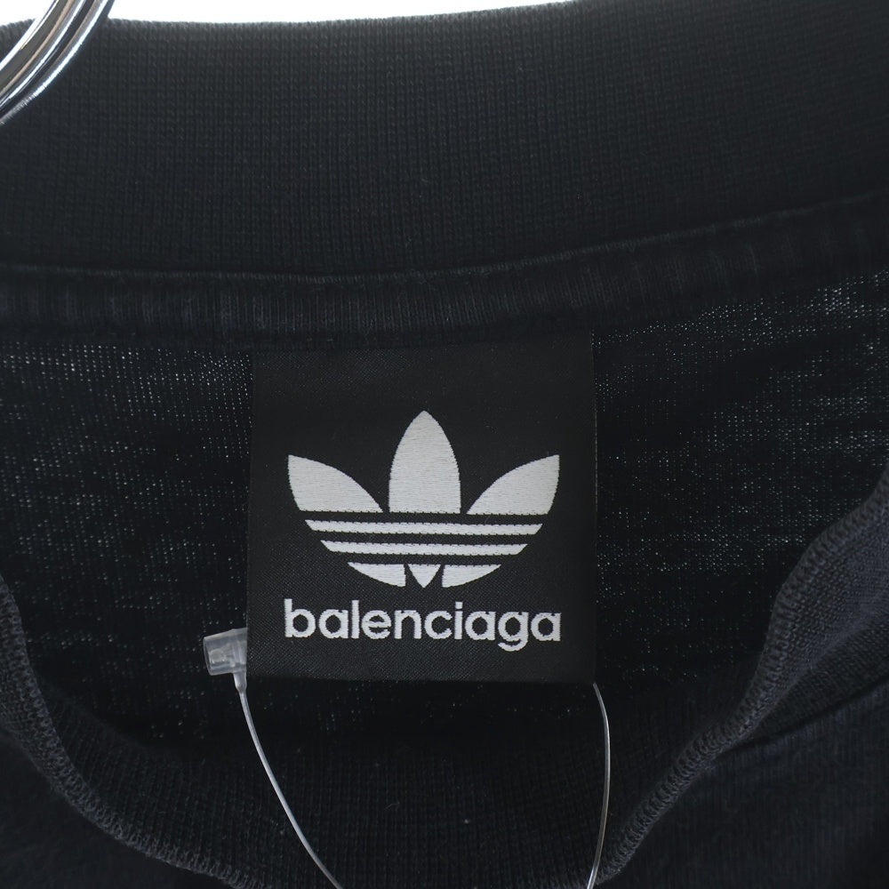 BALENCIAGA(バレンシアガ) 23SS ×ADIDAS アディダス トレフォイルロゴオーバーサイズTシャツ 半袖クルーネックカットソー グリーン 723976 TNVN8