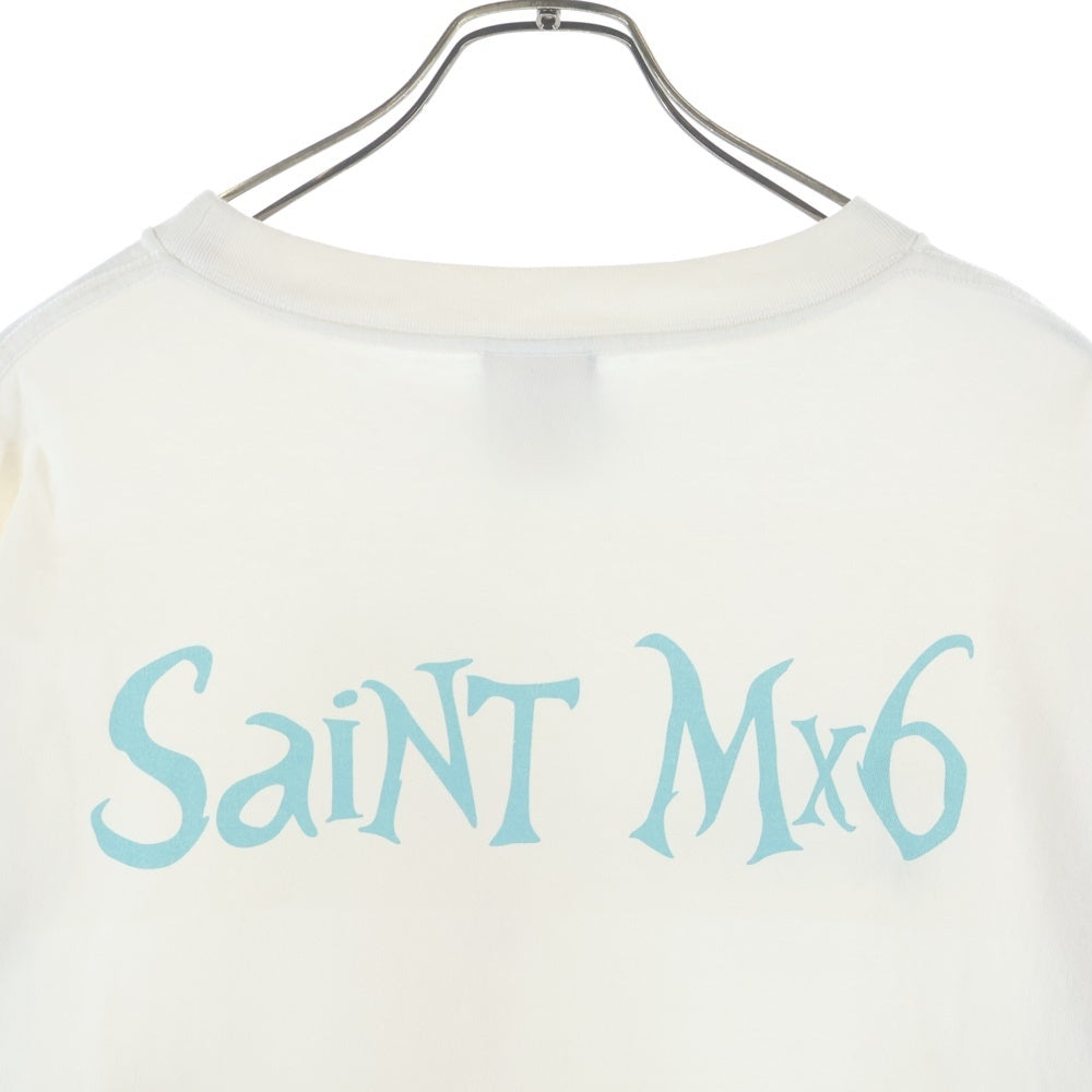 SAINT MICHAEL(セントマイケル) 23SS DS_SS TEE アリスインワンダーランド クルーネック半袖Tシャツ カットソー ホワイト SM-S23-0000-123