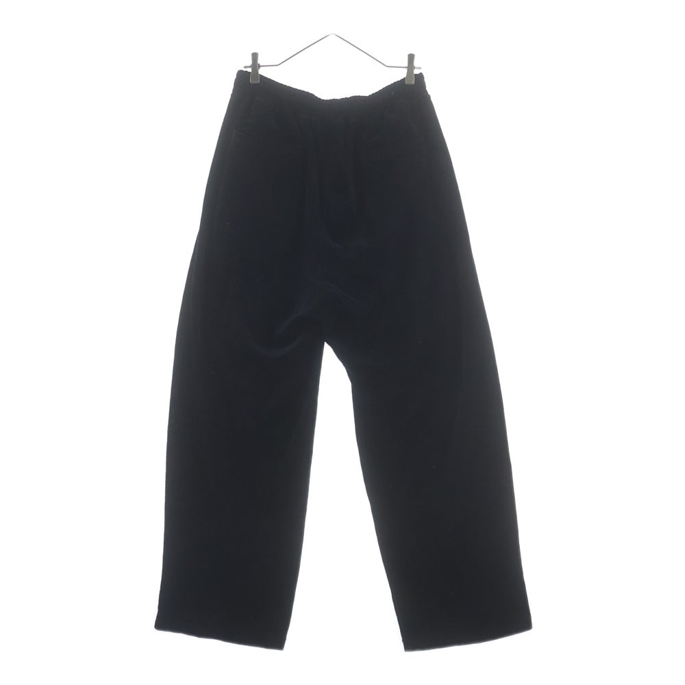 Graphpaper(グラフペーパー) 24AW Compact Velour Easy Pants コンパクト ベロアイージーパンツ ブラック GM243-70292