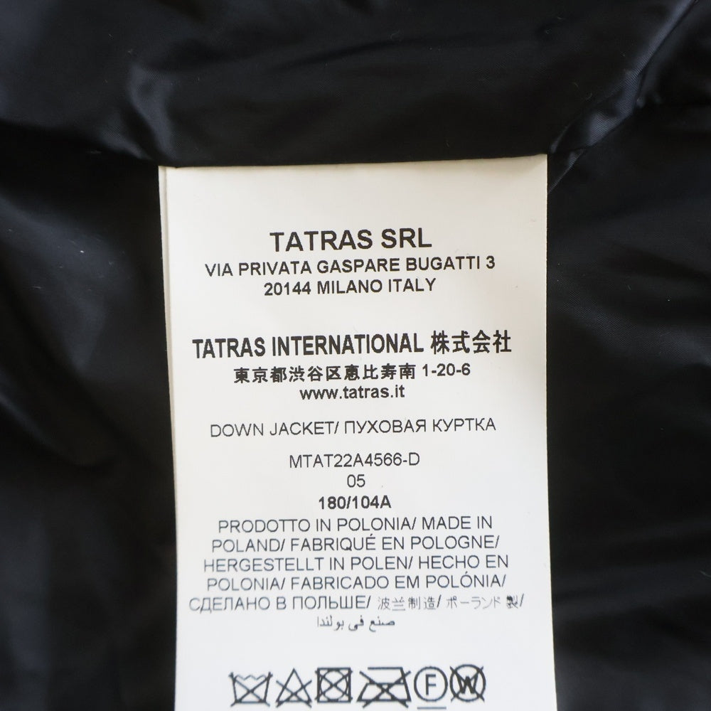 TATRAS(タトラス) 22AW BOESIO ボエシオ ナイロン フーデッドダウンジャケット ブラック MTAT22A4566