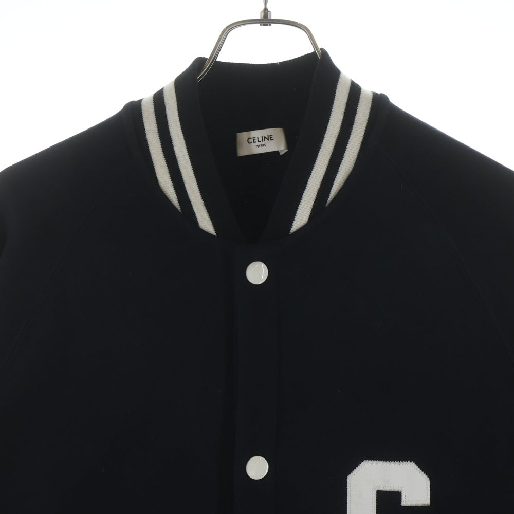 CELINE(セリーヌ) 22AW カレッジロゴ スウェット テディジャケット ブラック 2Y815345F