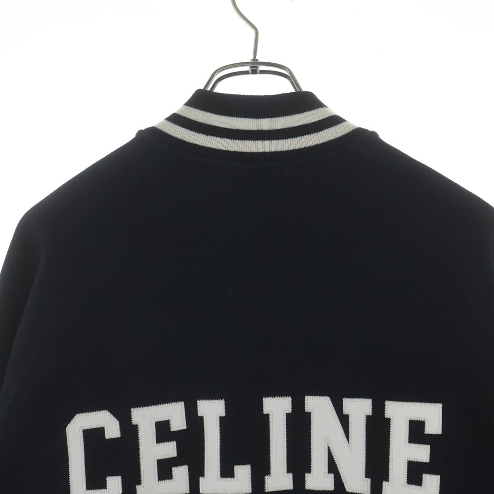 CELINE(セリーヌ) 22AW カレッジロゴ スウェット テディジャケット ブラック 2Y815345F