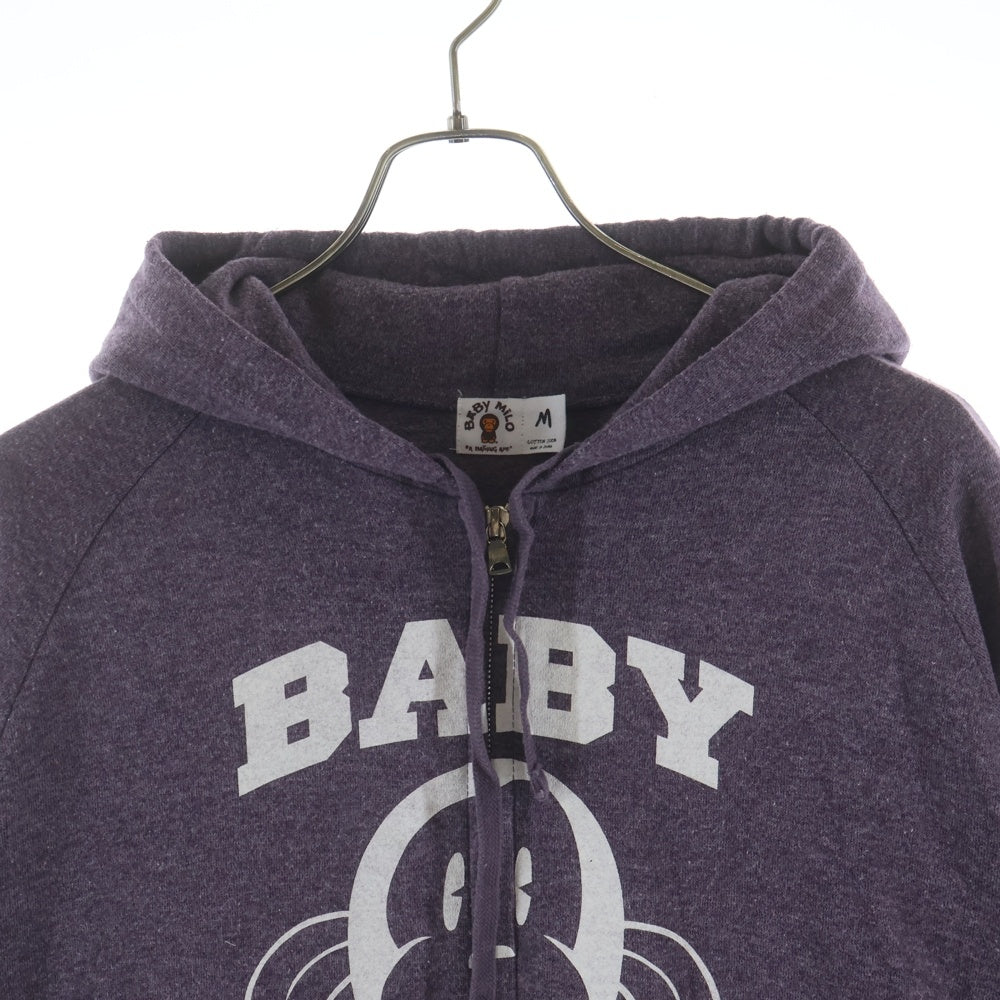 A BATHING APE(アベイシングエイプ) BABY MILO ZIP UP HOODIE ベイビー マイロ ジップアップスウェットパーカー フーディー パープル