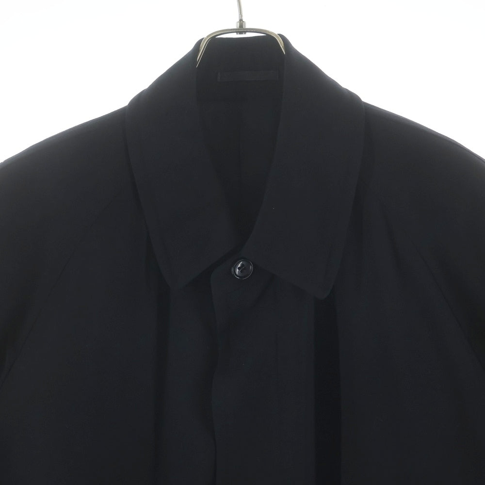 COMME des GARCONS HOMME(コムデギャルソンオム) 90AW ARCHIVE ステンカラー ラグランスリーブ ノーベント ボタンアップ ウールロングコート ブラック HC-05007S アーカイブ
