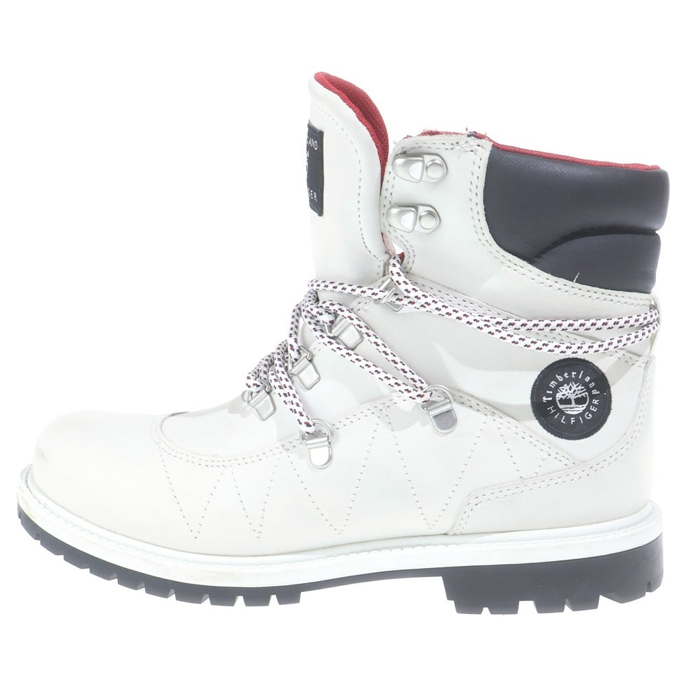 Timberland(ティンバーランド) ×TOMMY HILFIGER トミーヒルフィガー レザー ウィメンズ ハイカットブーツ ホワイト レディース
