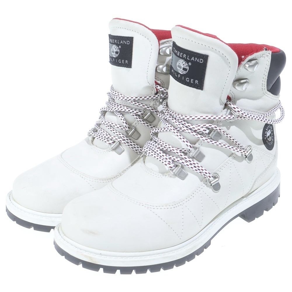 Timberland(ティンバーランド) ×TOMMY HILFIGER トミーヒルフィガー レザー ウィメンズ ハイカットブーツ ホワイト レディース