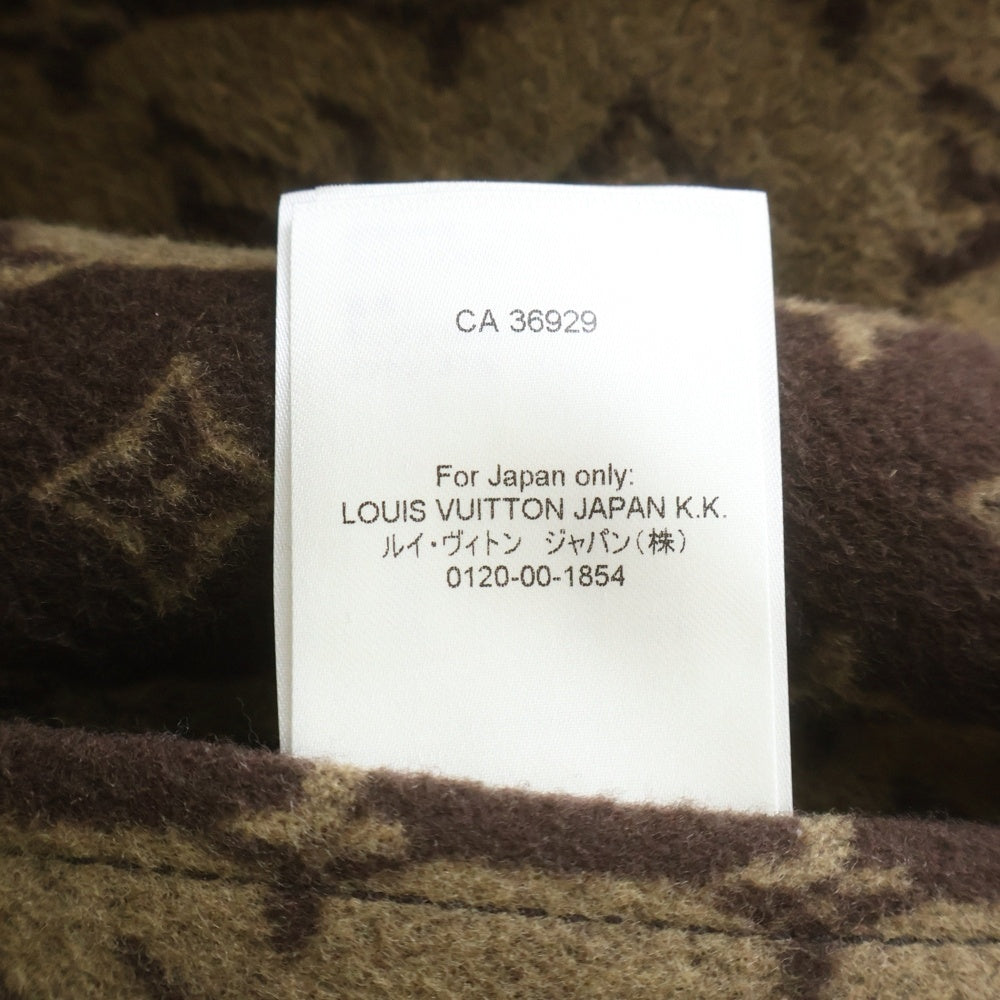 LOUIS VUITTON(ルイヴィトン) 22SS ×NIGO ニゴ モノグラム トランク ストライプ クロップドピーコート ブラウン RM221M I91 HMC01E