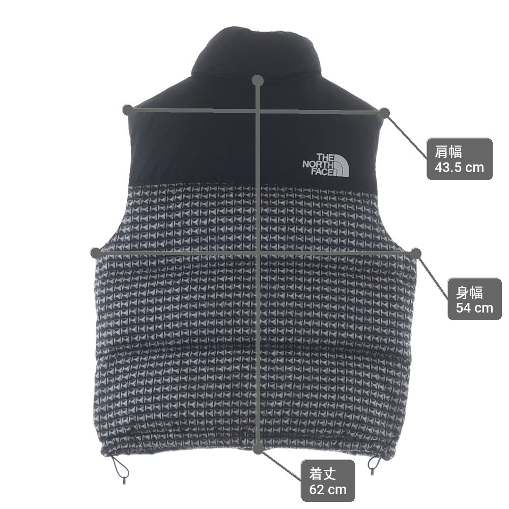 SUPREME(シュプリーム) 21SS×THE NORTH FACE Studded Nuptse Vest Black スタッズ ヌプシ ブラック ダウンベスト グレー/ブラック NF0A5IQX