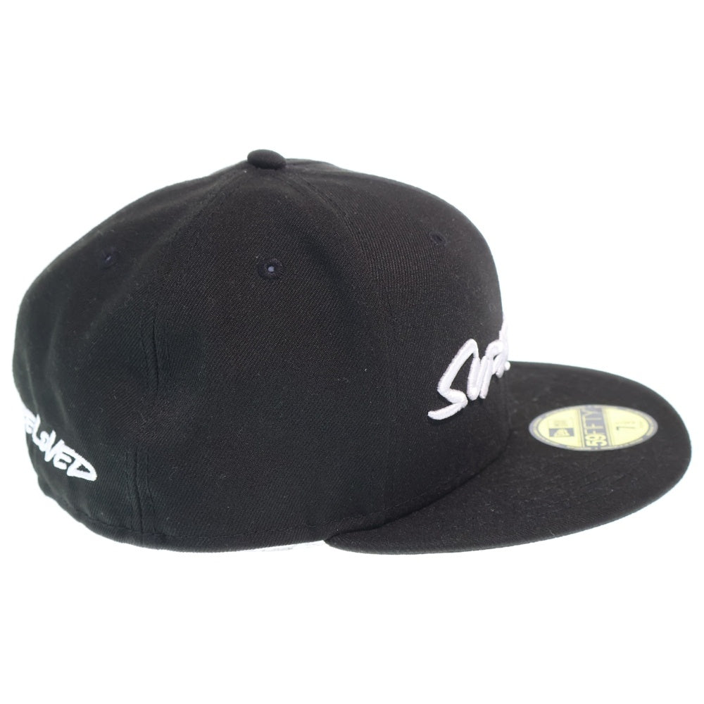 SUPREME(シュプリーム) 24SS×NEW ERA Futura Cap ニューエラ フーチュラ ロゴ刺繍 6パネル ベースボール キャップ 帽子 ブラック