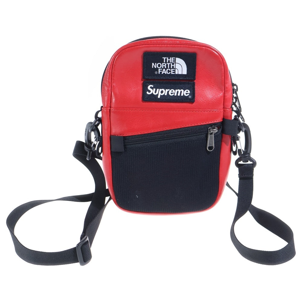 SUPREME(シュプリーム) 18AW ×THE NORTH FACE Leather Shoulder Bag ザノースフェイス レザーショルダーバッグ ブラック NF0A3KYS