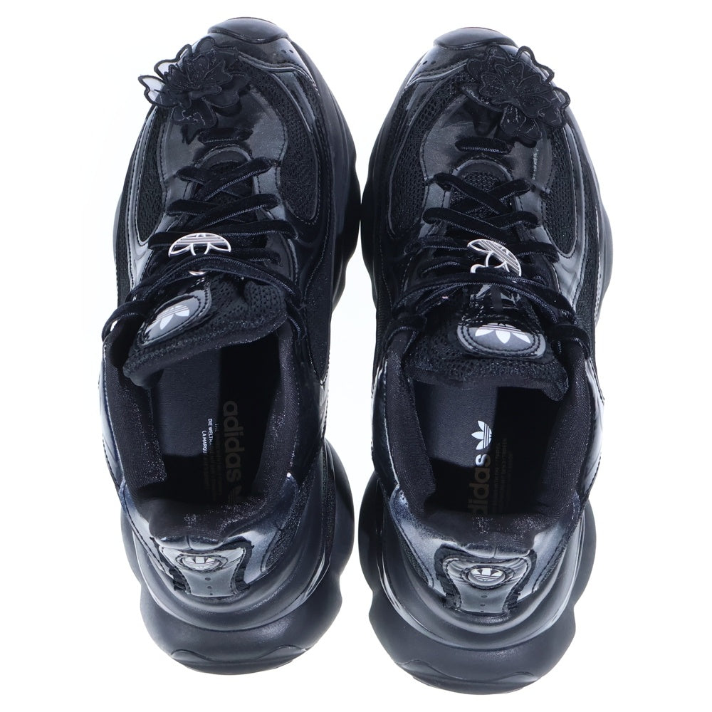 adidas(アディダス) OZVENUZ オズヴィーナス トレフォイルロゴチャーム ローカットスニーカー レディース ブラック US7.5/24.5cm HQ2677