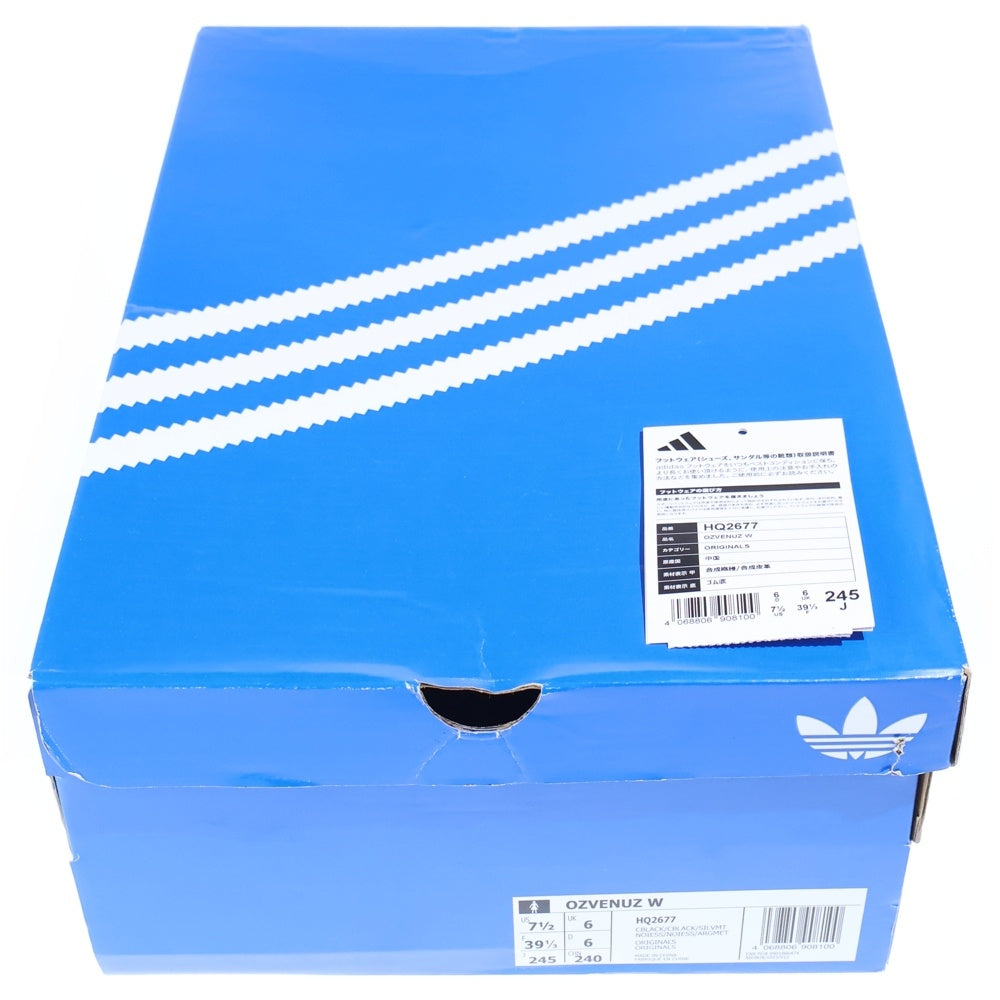 adidas(アディダス) OZVENUZ オズヴィーナス トレフォイルロゴチャーム ローカットスニーカー レディース ブラック US7.5/24.5cm HQ2677