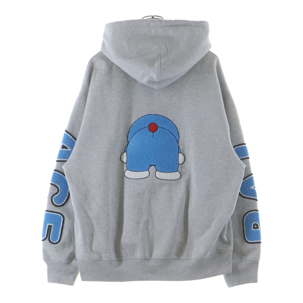 Palace Skateboards(パレススケートボーズ) 25AW ×DORAEMON HOOD ドラえもん 袖ロゴ プルオーバースウェットパーカー フーディー グレー P29CS032